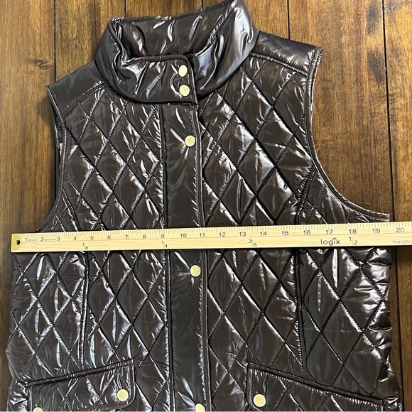 Talbots Brown Quilted Vest - Size: Large - Picture 9 of 10